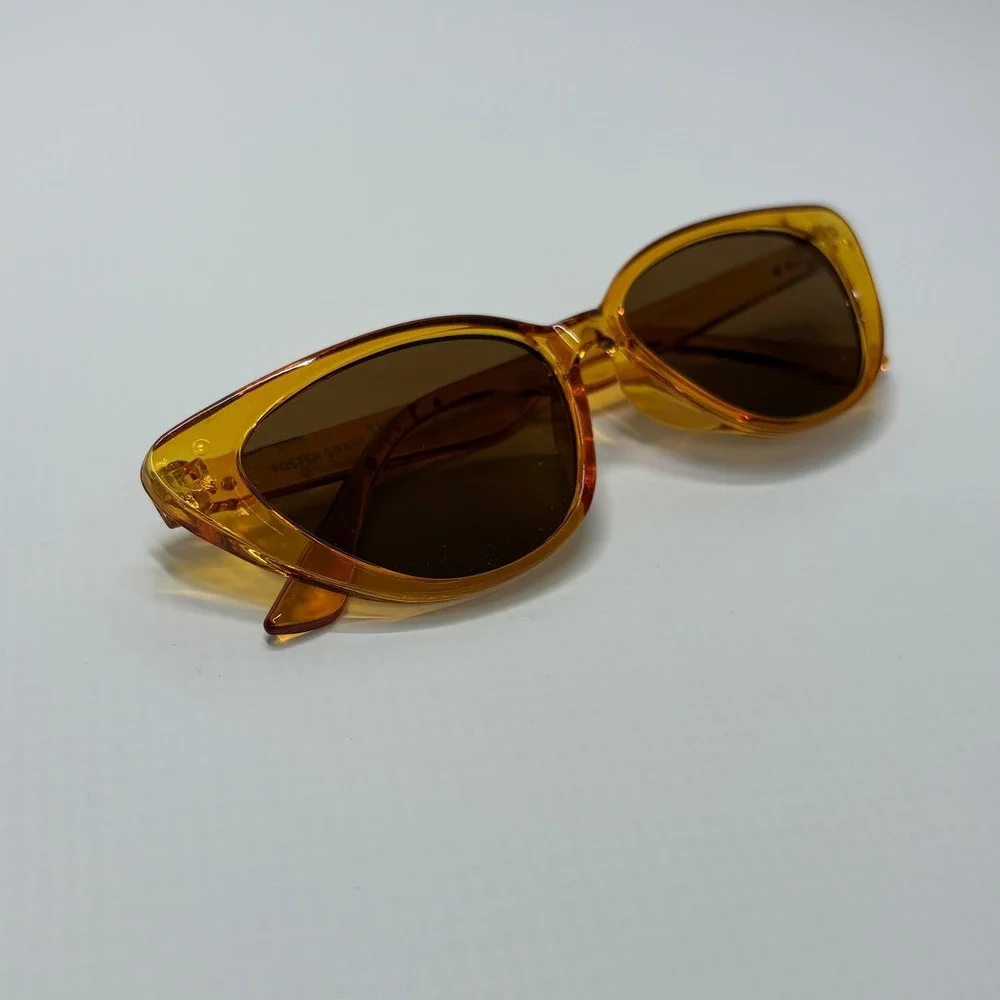 Foster Grant Womens NS0124 Cat Eye Sunglasses Yellow Amber Translucent Brown